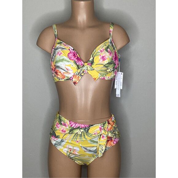New. Bleu Rod Beattie tropical bikini. 34DD/6-bottom. Retails $169
